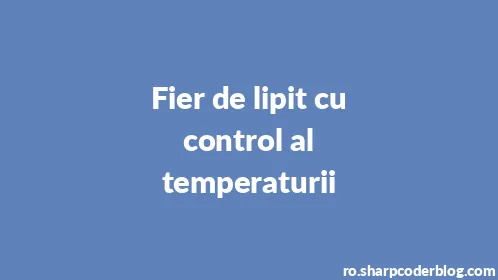 Fier de lipit cu control al temperaturii - Thumbnail