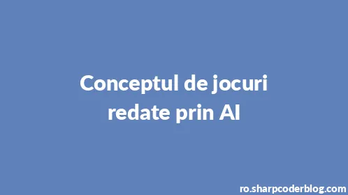 Conceptul de jocuri redate prin AI - Thumbnail