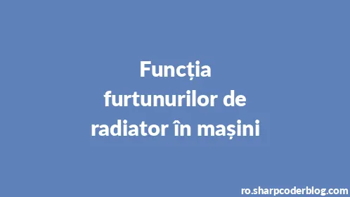Funcția furtunurilor de radiator în mașini - Thumbnail