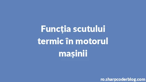Funcția scutului termic în motorul mașinii - Thumbnail