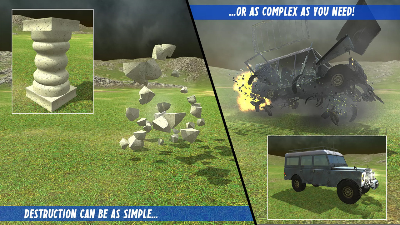 DestroyIt - Sistem de distrugere - Pachetul Unity Asset Store.