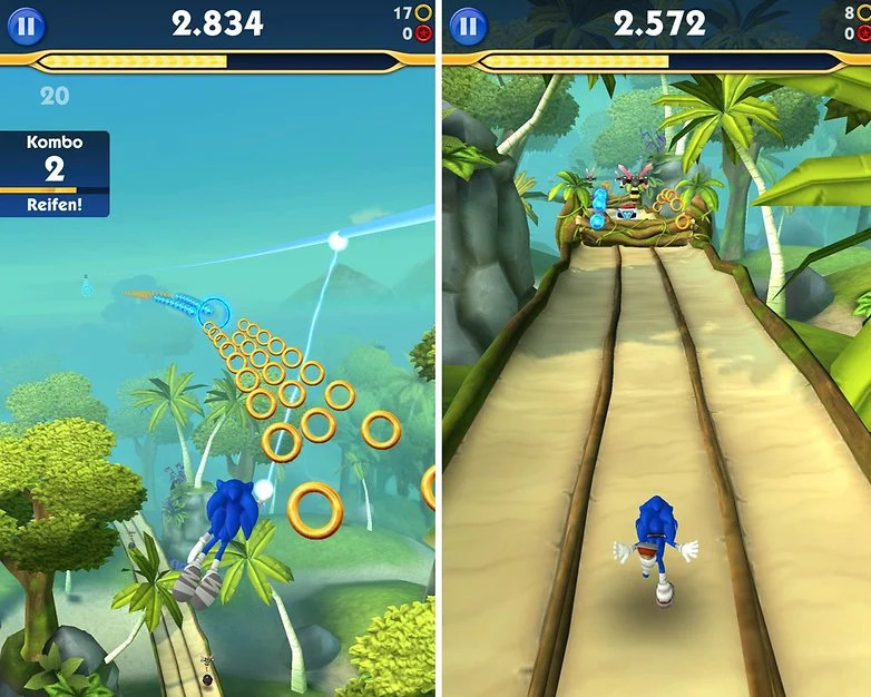 Jocul Endless Runner Sonic pe Android.